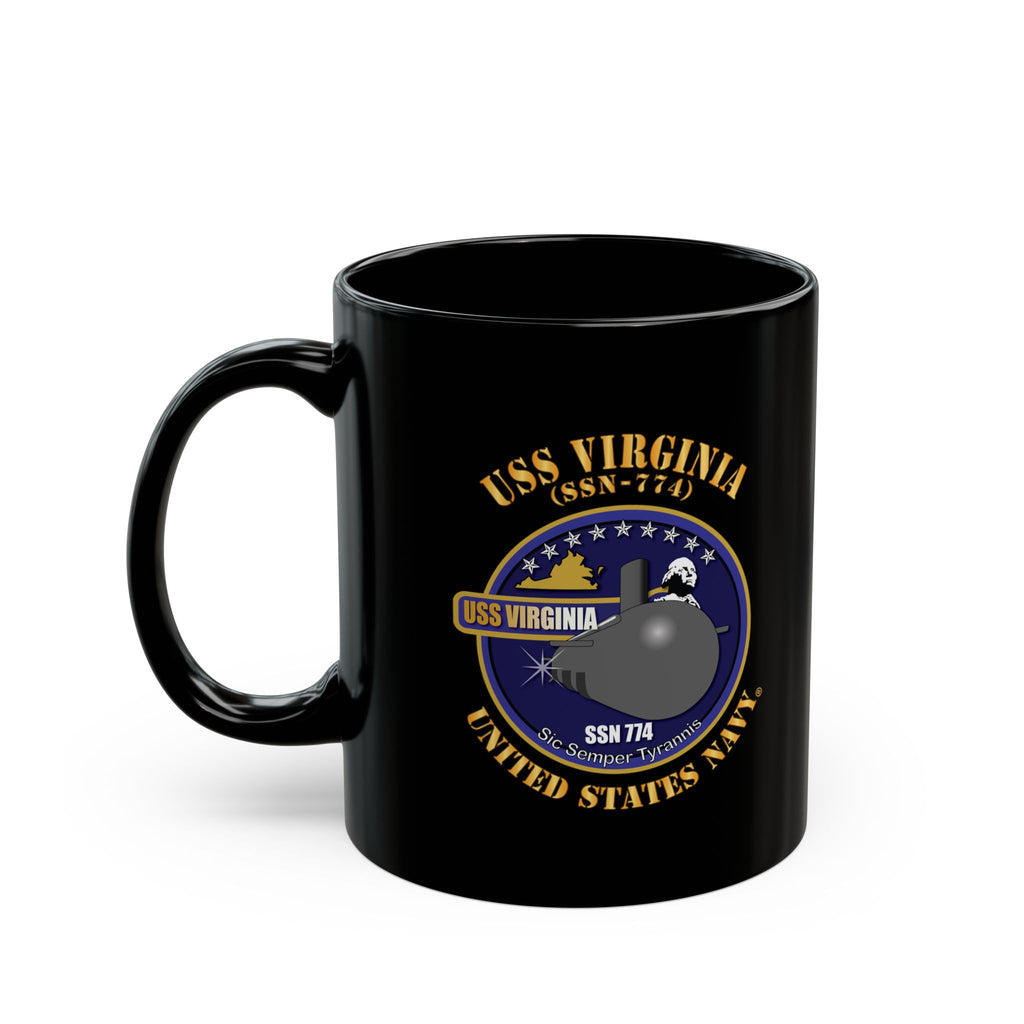 Black Mug (11oz, 15oz) - Navy - USS Virginia (SSN-774) X 300
