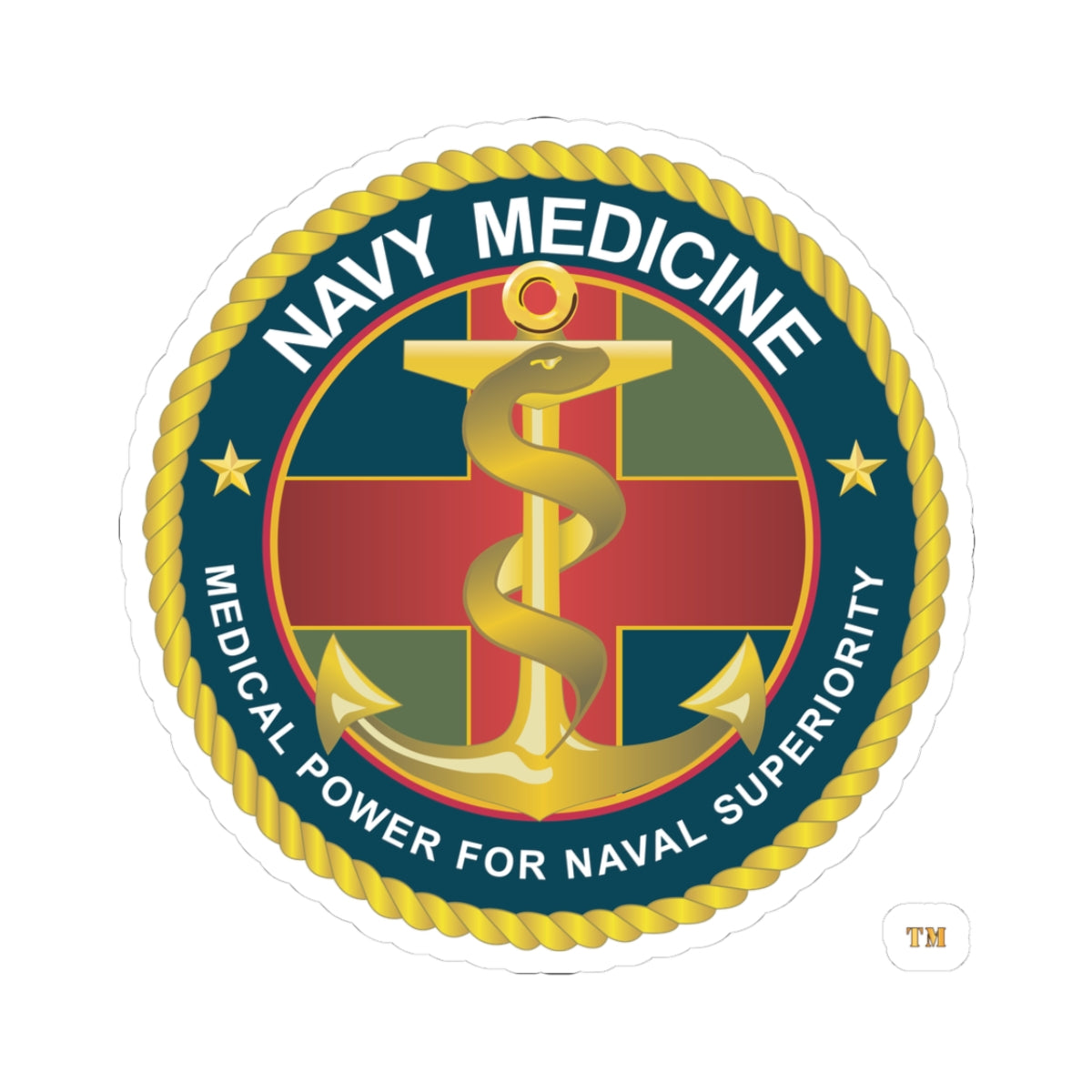 Kiss-Cut Stickers - Navy Medicine - Medical Power for Naval Superiority wo Txt X 300
