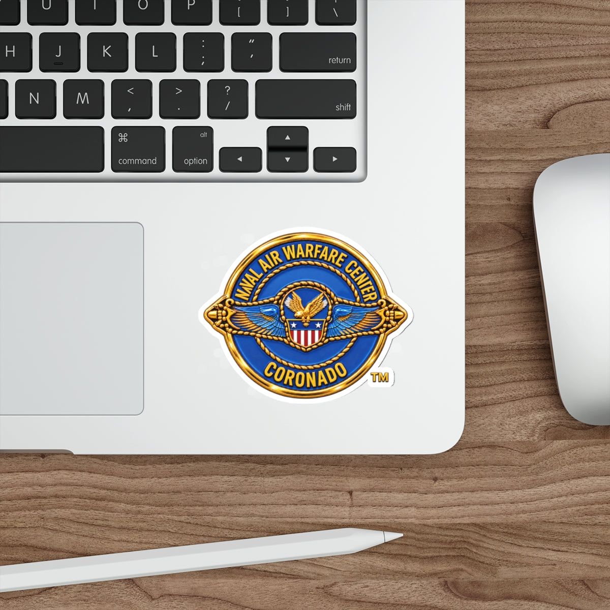 Die-Cut Vinyl Sticker - Navy - Naval Air Warfare Center - Coronado - Crest - 3D - Enhanced