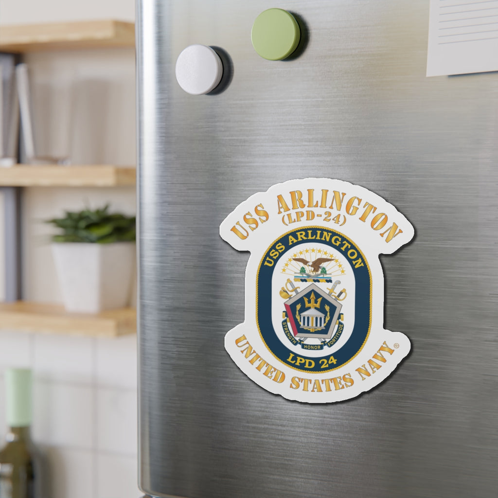 Die-Cut Magnet - Navy - USS Arlington (LPD-24)