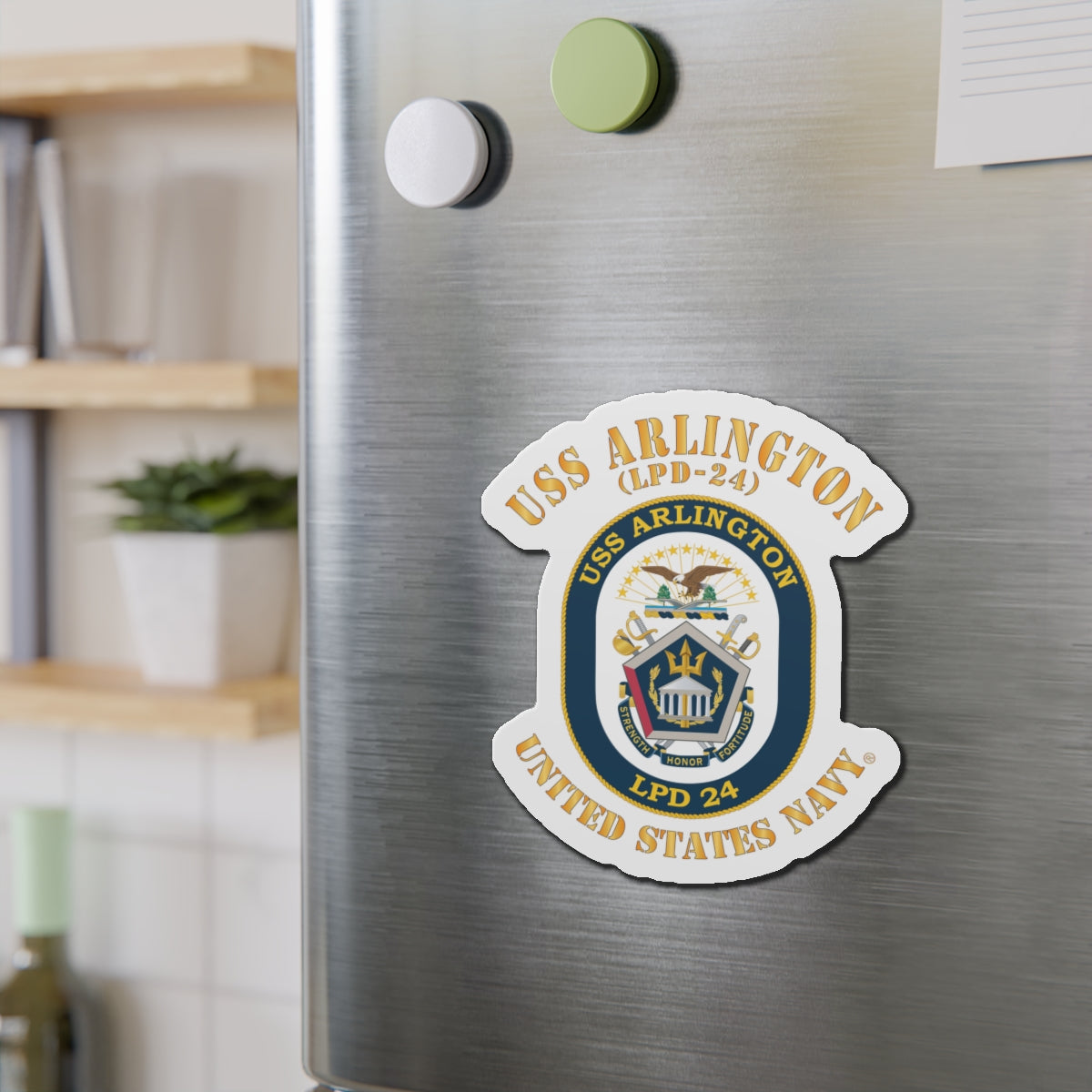Die-Cut Magnet - Navy - USS Arlington (LPD-24)