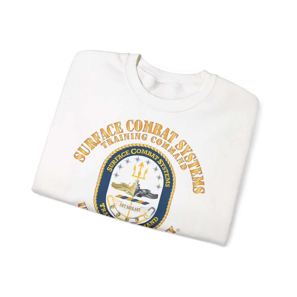 Unisex Heavy Blend™ Crewneck Sweatshirt - Navy - Surface Combat Systems Training Command - DET MIDLANT