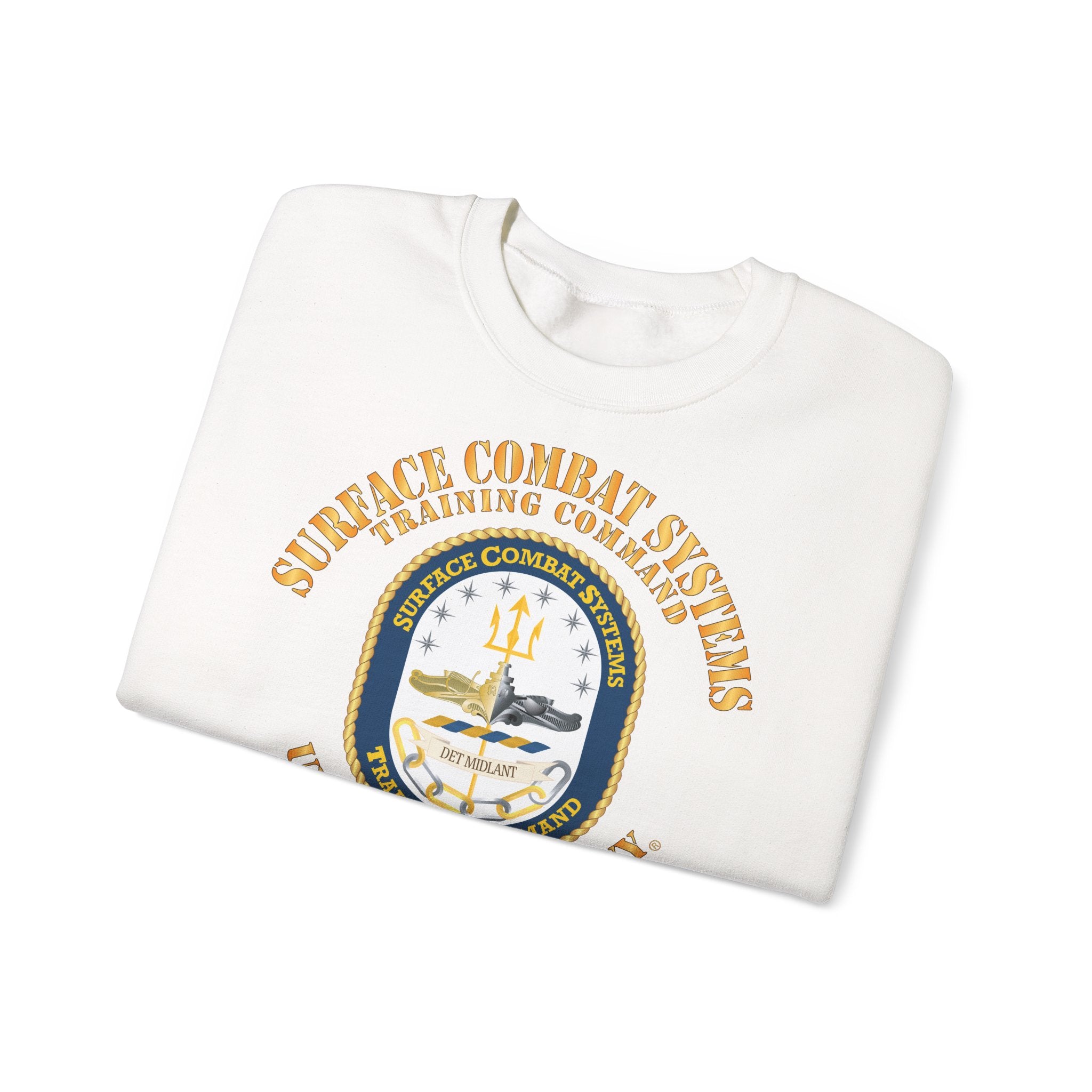 Unisex Heavy Blend™ Crewneck Sweatshirt - Navy - Surface Combat Systems Training Command - DET MIDLANT
