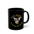 Black Mug (11oz, 15oz) - Navy - Navy SeaBee - w Wrench and Hammer X 300