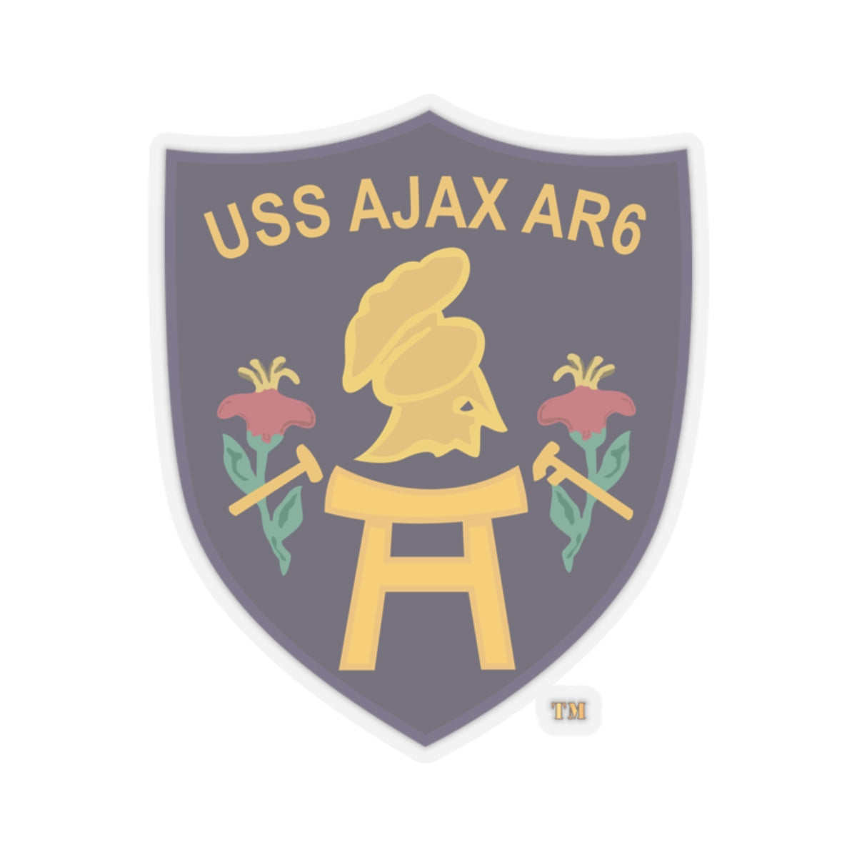 Kiss-Cut Stickers - Navy -  USS Ajax (AR-6) wo txt