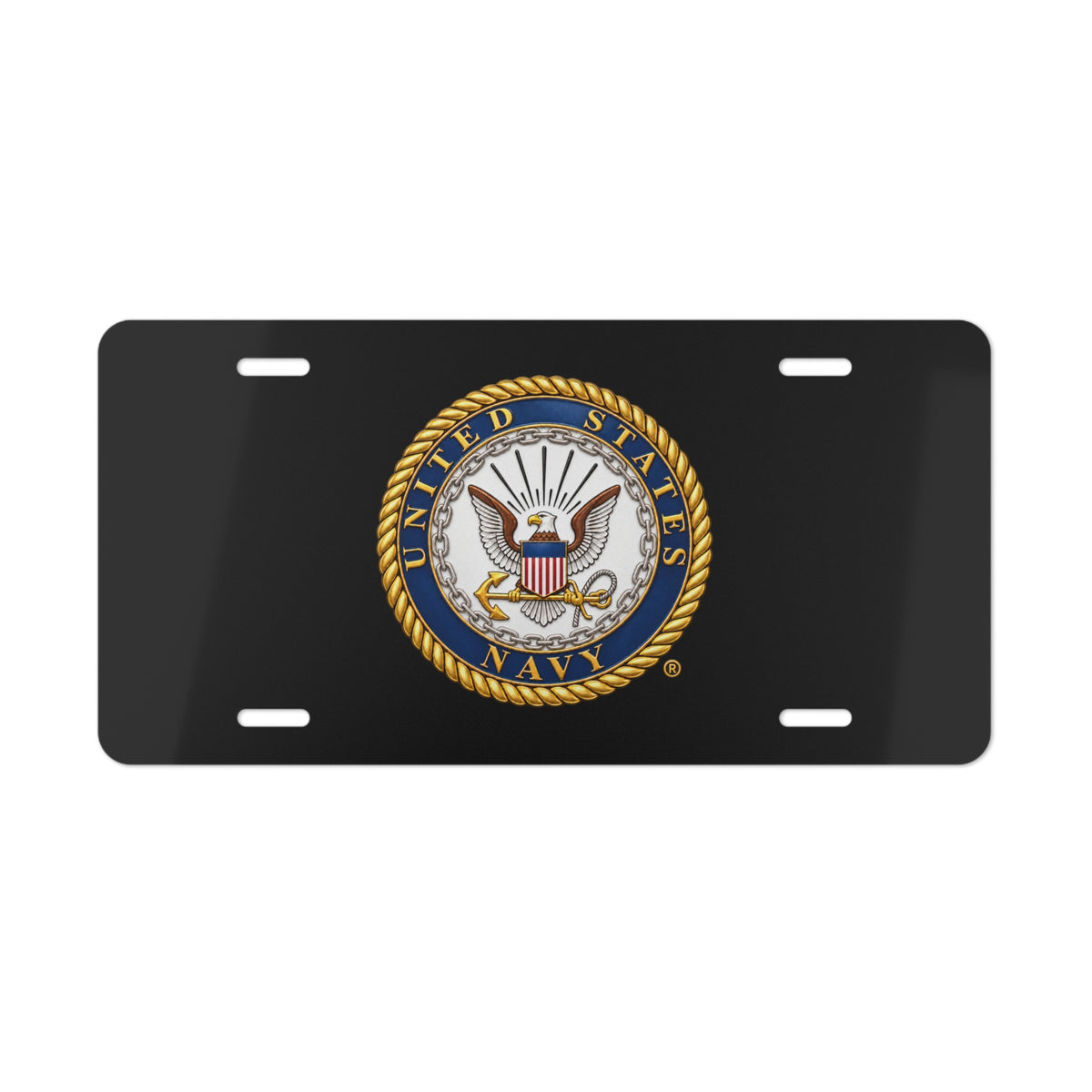 Vanity License Plate - United States Navy Seal - Emblem - 3D - Enhanced