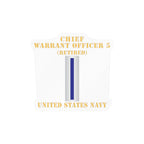 Kiss-Cut Vinyl Decal - Navy - Chief Warrant Officer 5 - CW05 - Retired