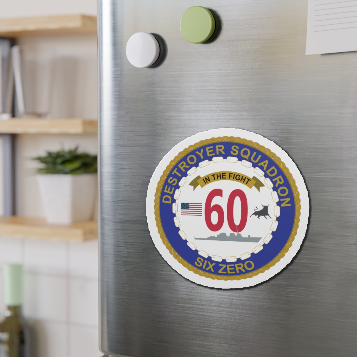 Die-Cut Magnet - Navy - Destroyer Squadron 60 wo txt