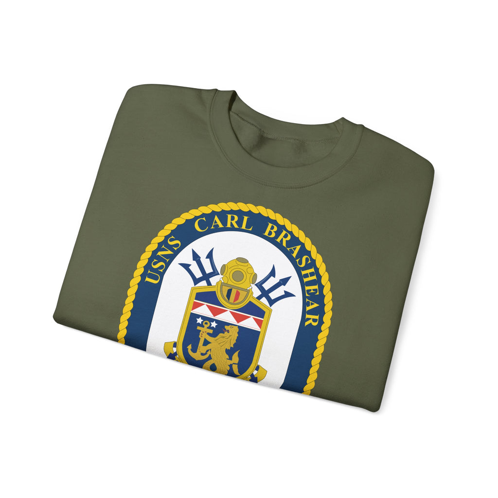 Unisex Heavy Blend™ Crewneck Sweatshirt - Navy - USNS Carl Brashear (T-AKE 7) wo txt