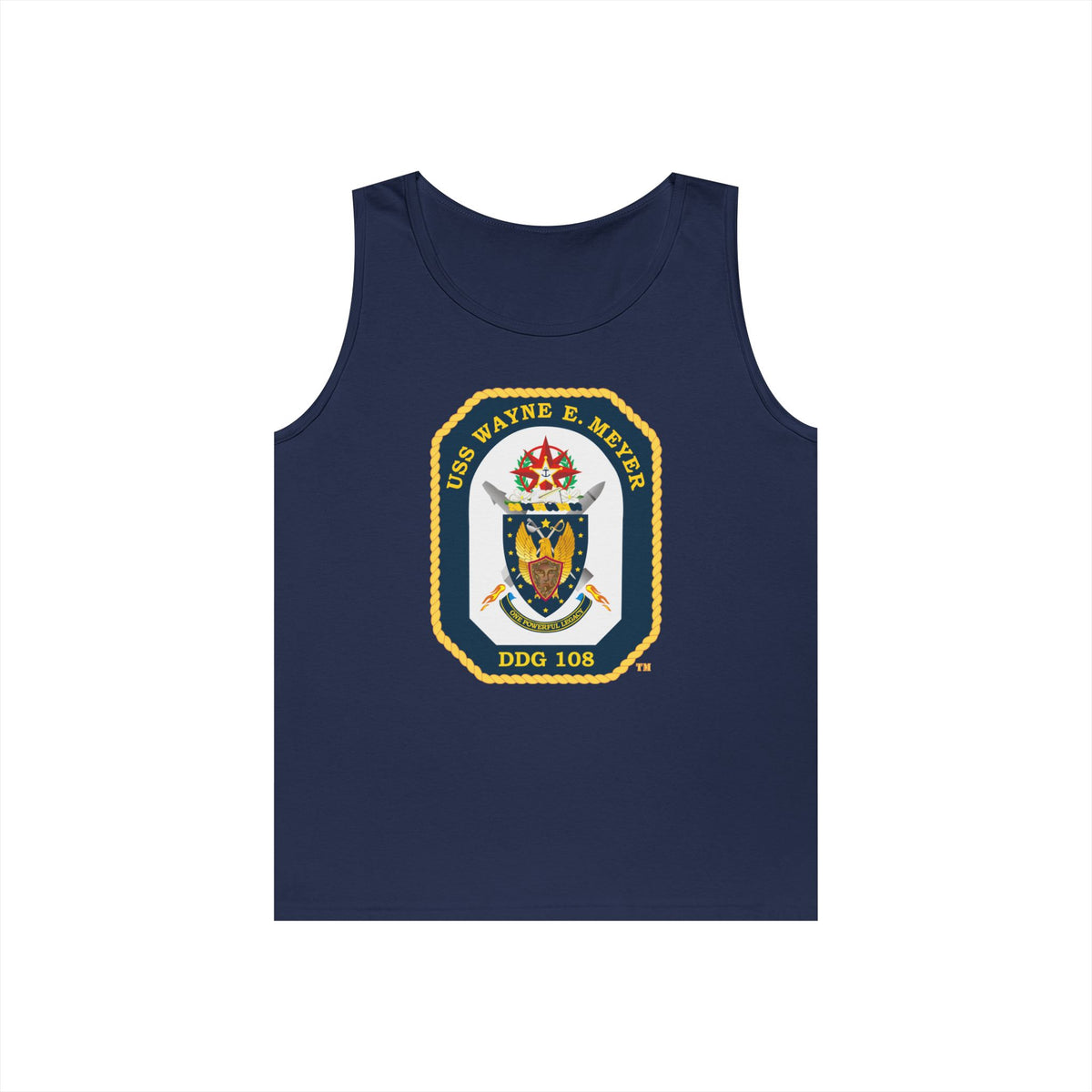 Unisex Heavy Cotton Tank Top - Navy - USS Wayne E. Meyer (DDG-108) wo txt X 300