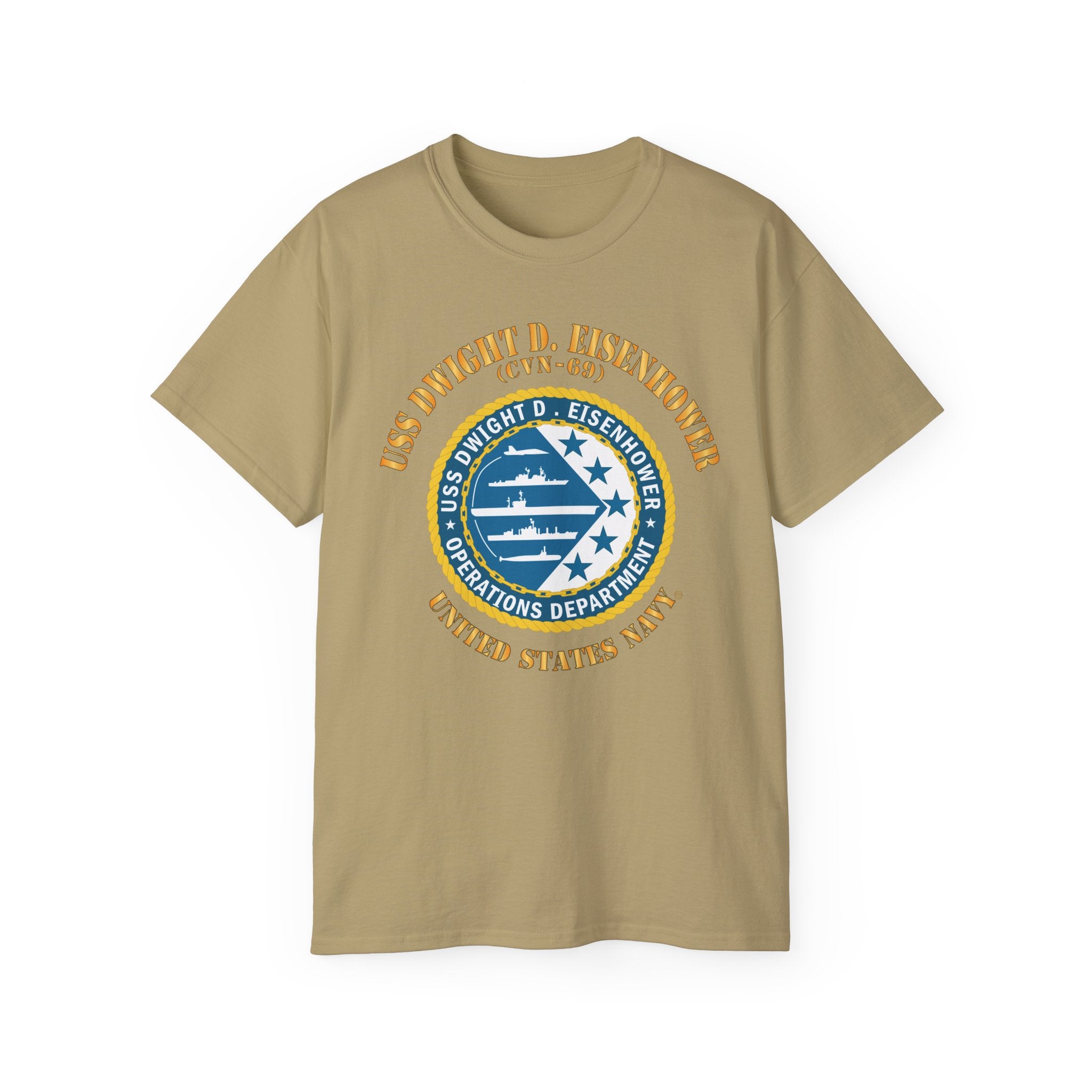 Unisex Ultra Cotton T-Shirt - Navy - USS Dwight D. Eisenhower (CVN-69) - Operations Department