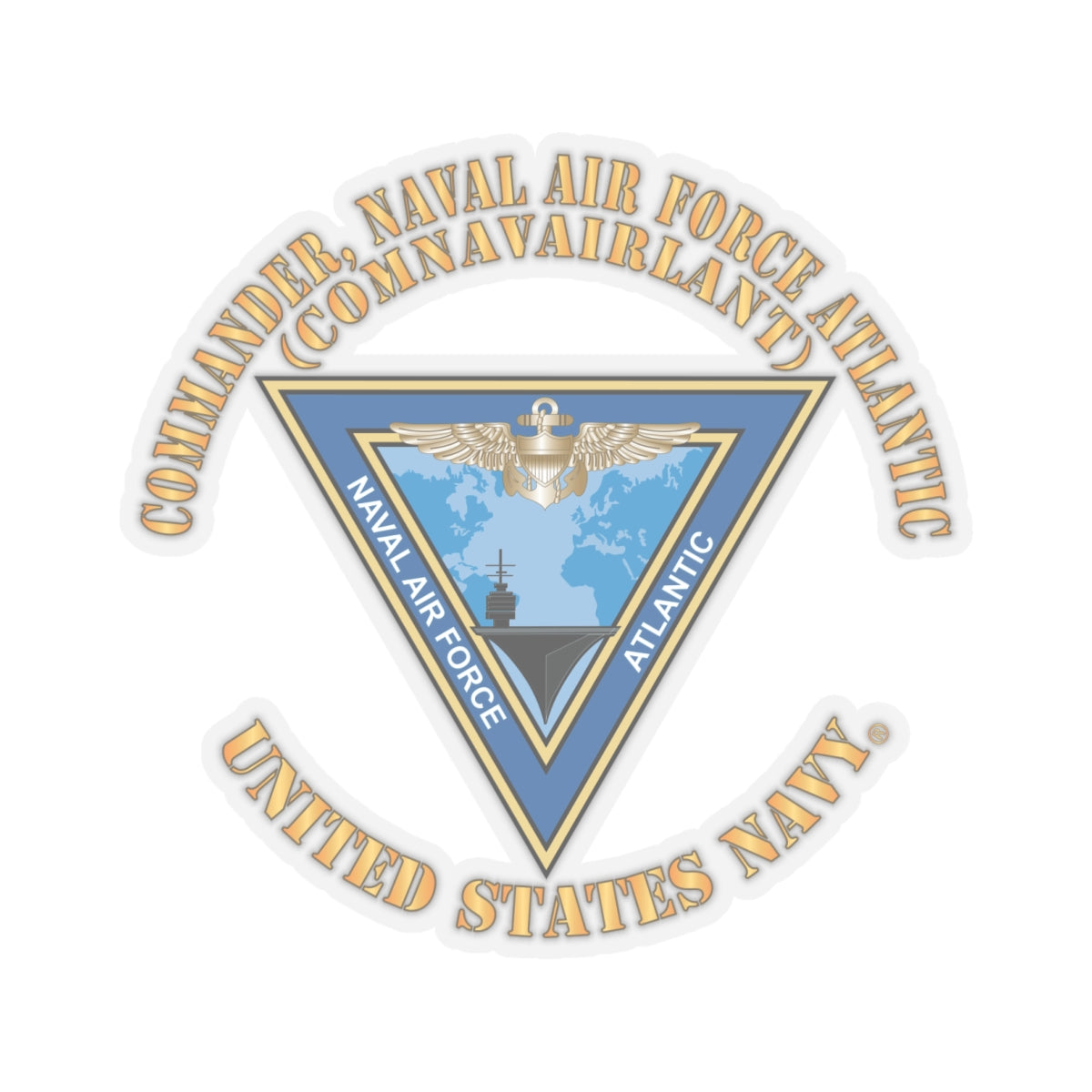 Kiss-Cut Stickers - Navy - Commander, Naval Air Force Atlantic - COMNAVAIRLANT