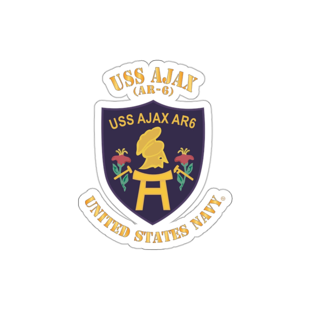 Die-Cut Vinyl Sticker - Navy - USS Ajax (AR-6)