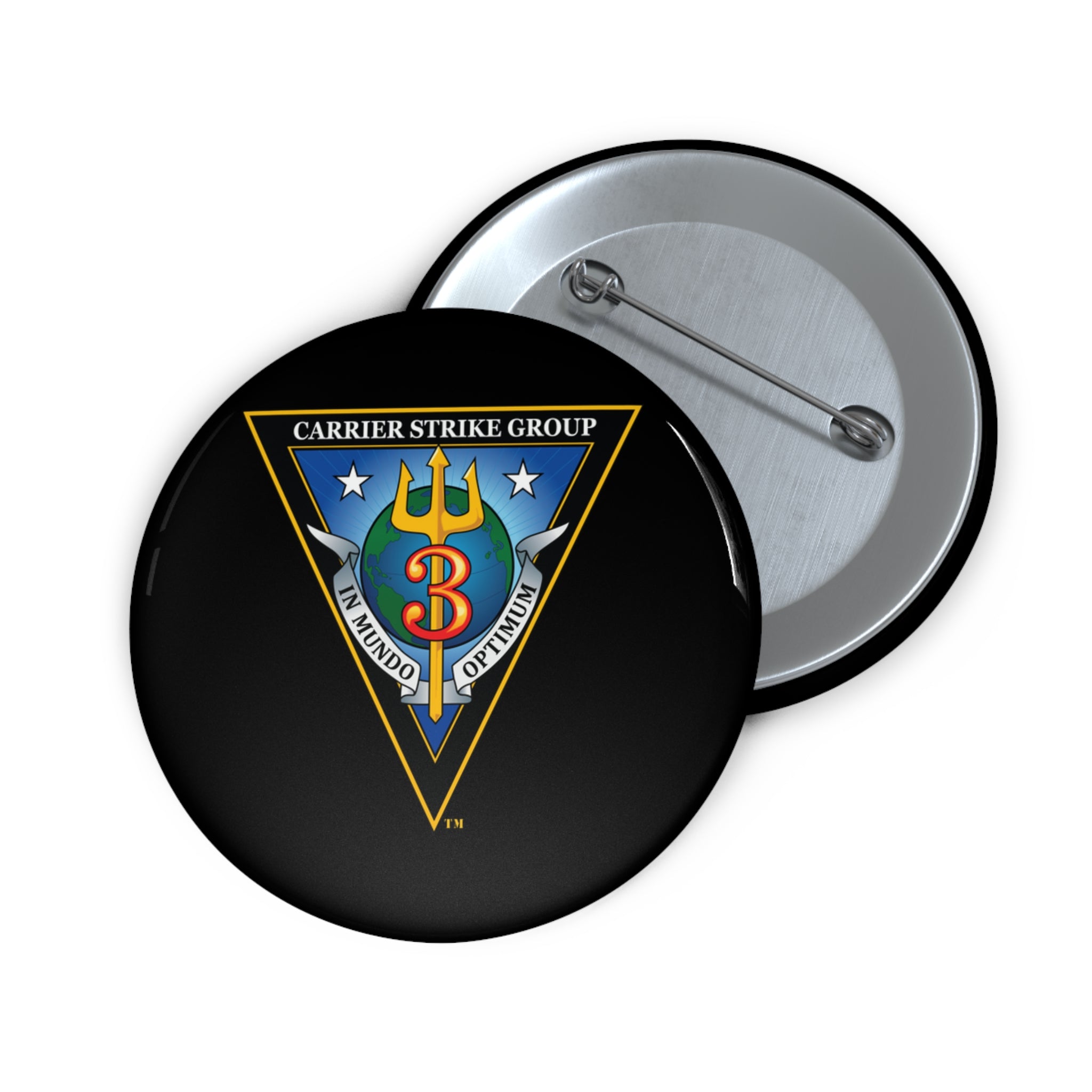 Custom Pin Button - Navy - Carrier Strike Group 3 (CSG-3) wo txt