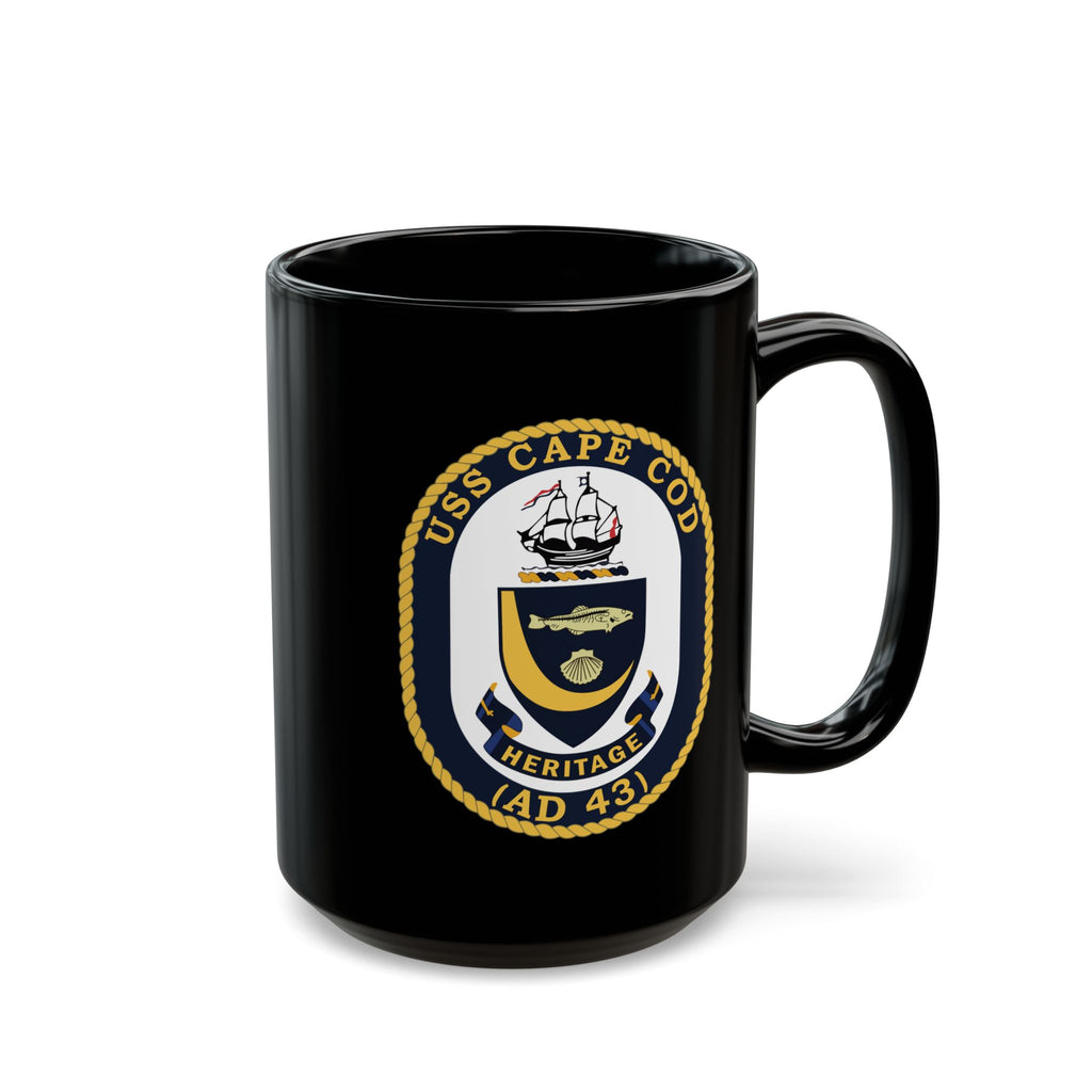 Black Mug (11oz, 15oz) - Navy - USS Cape Cod (AD 43) wo txt X 300