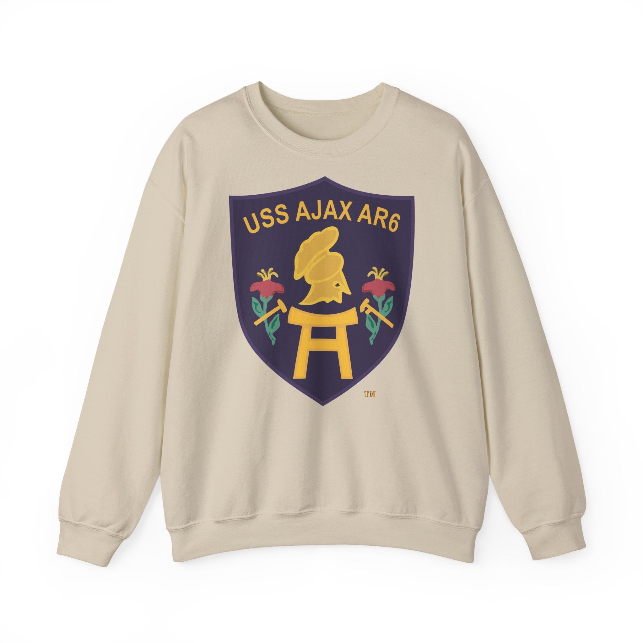 Unisex Heavy Blend™ Crewneck Sweatshirt - Navy - USS Ajax (AR-6) wo txt