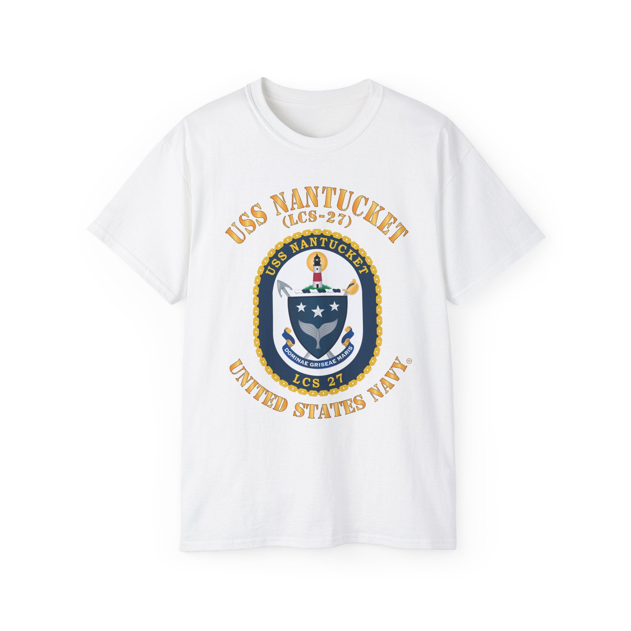 Unisex Ultra Cotton T-Shirt - Navy - USS Nantucket (LCS-27)