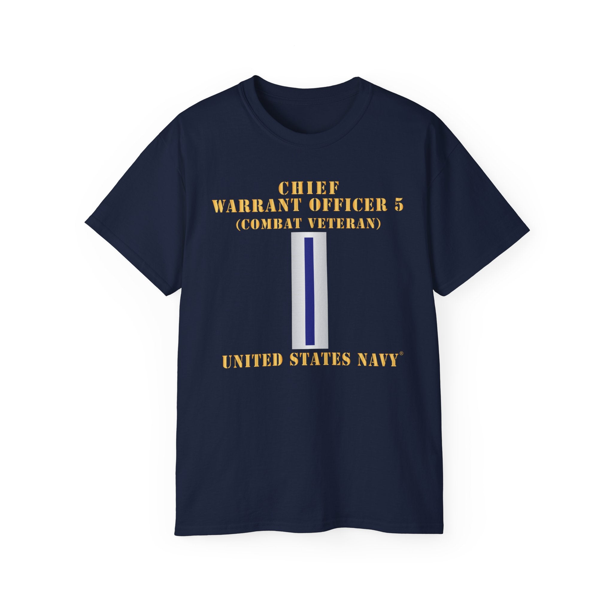 Unisex Ultra Cotton T-Shirt - Navy - Chief Warrant Officer 5 - CW05 - Combat Veteran