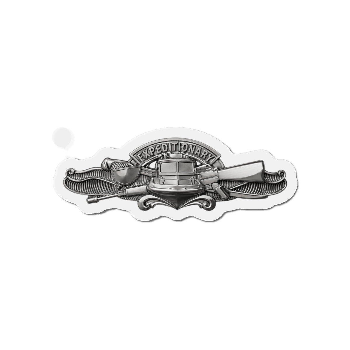Die-Cut Magnet - Navy - Badge - Expeditionary Warfare (EXW) wo txt - Officer - 3D - Enhanced