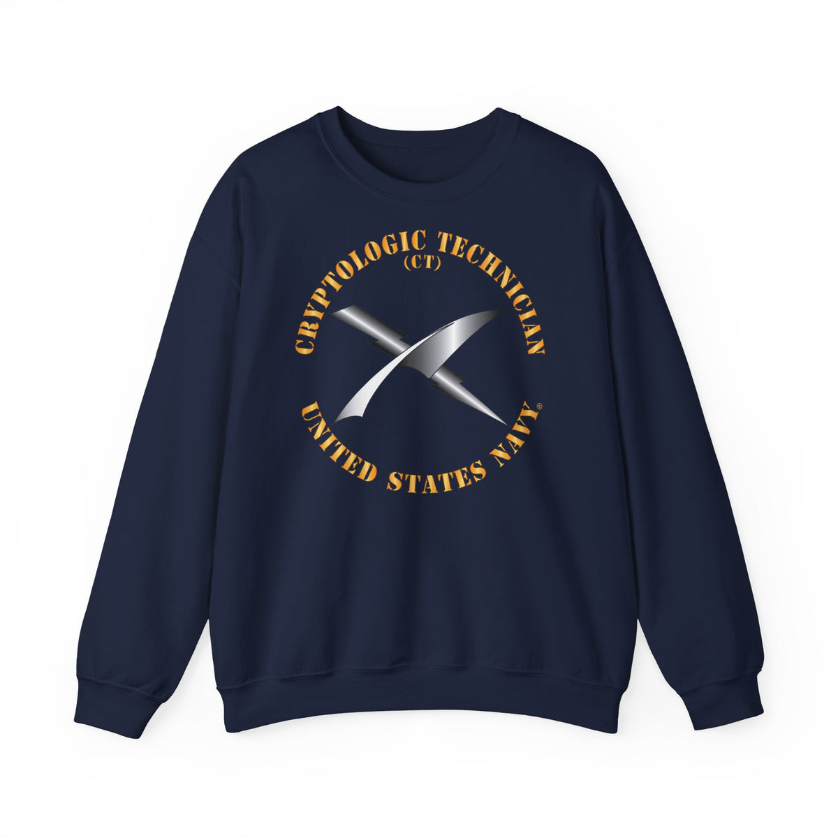Unisex Heavy Blend™ Crewneck Sweatshirt - Navy - Rate - Cryptologic Technician (CT)