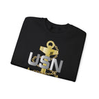 Unisex Heavy Blend™ Crewneck Sweatshirt - Navy - Fouled Anchor wo txt