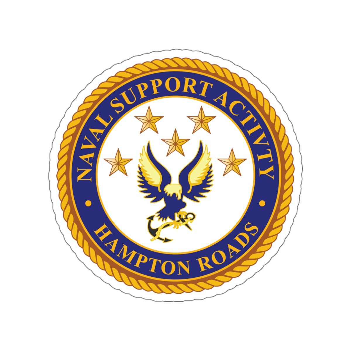 Die-Cut Vinyl Sticker - Navy - Naval Support Activity - Hampton Roads