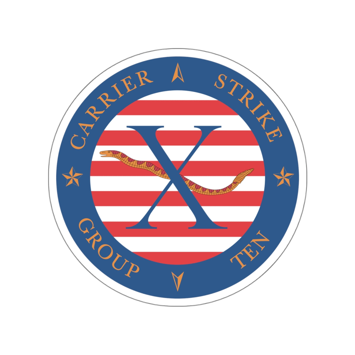 Die-Cut Vinyl Sticker - Navy - Carrier Strike Group 10 (CSG-10) wo Txt