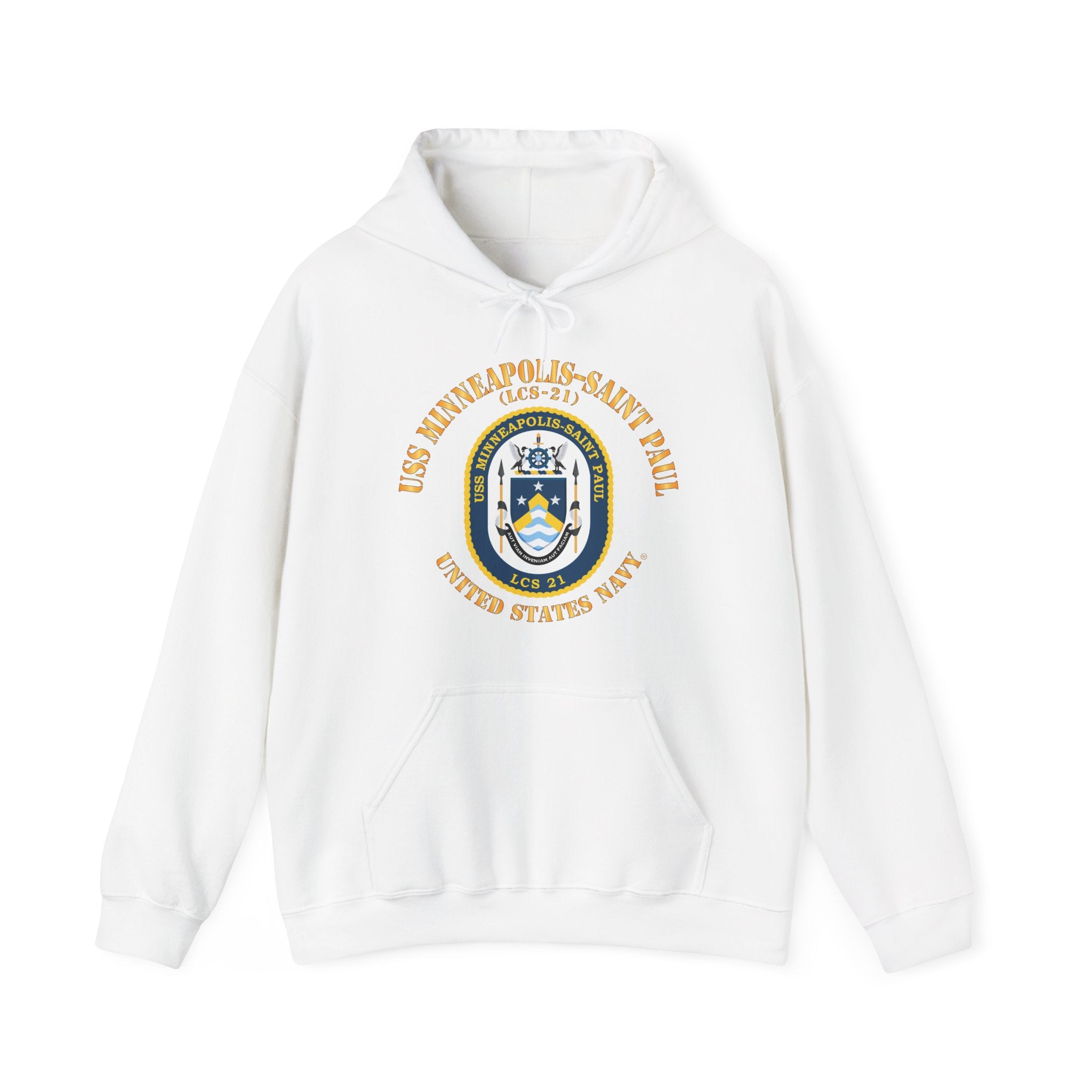 Unisex Heavy Blend™ Hoodies - Navy - USS Minneapolis–Saint Paul (LCS-21)