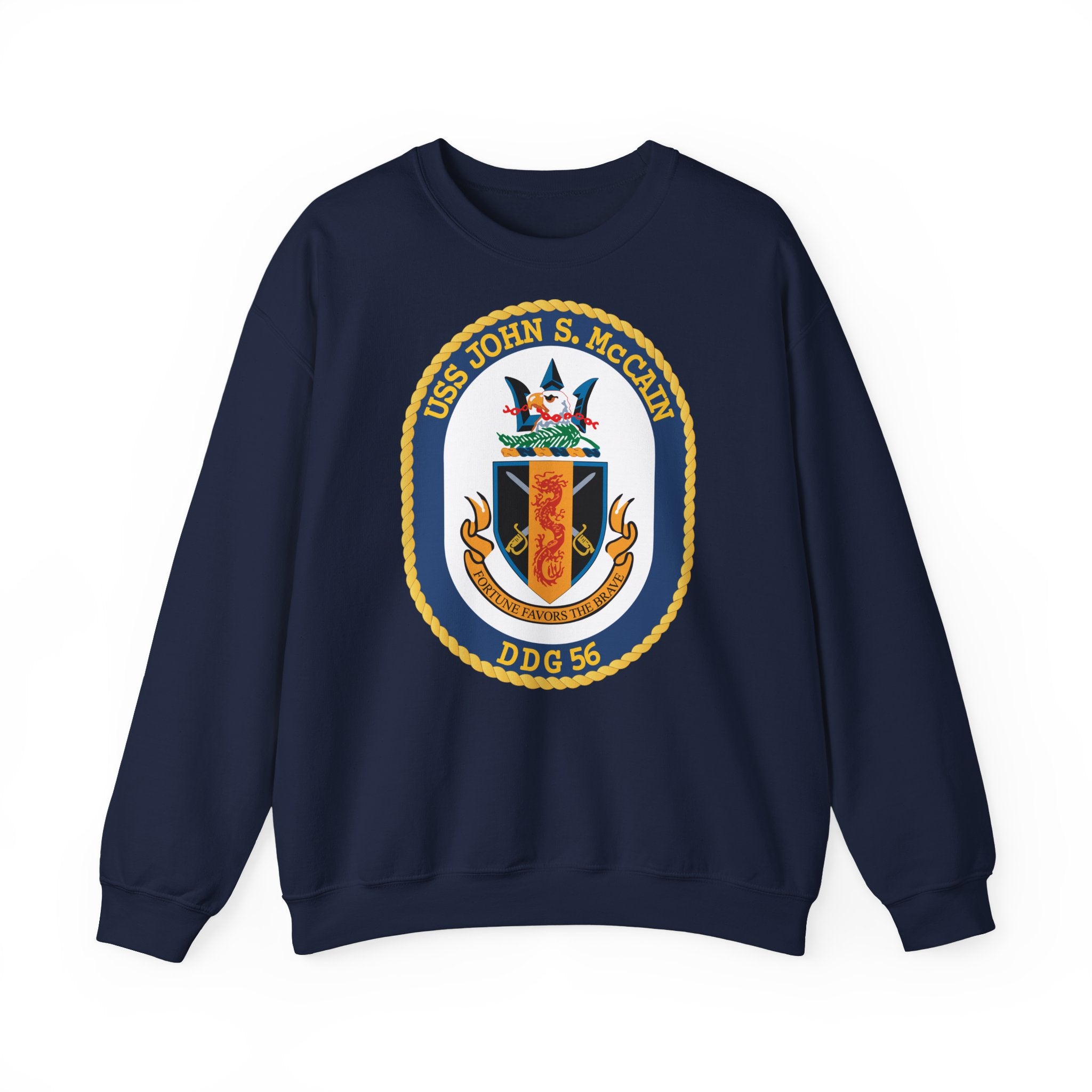 Unisex Heavy Blend™ Crewneck Sweatshirt - Navy - USS John S. McCain (DDG-56) wo txt