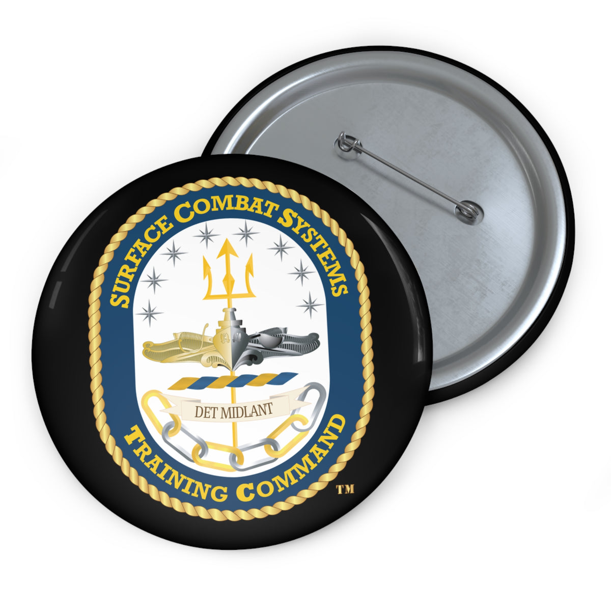 Pin Button - Navy - Surface Combat Systems Training Command - DET MIDLANT wo Txt X 300