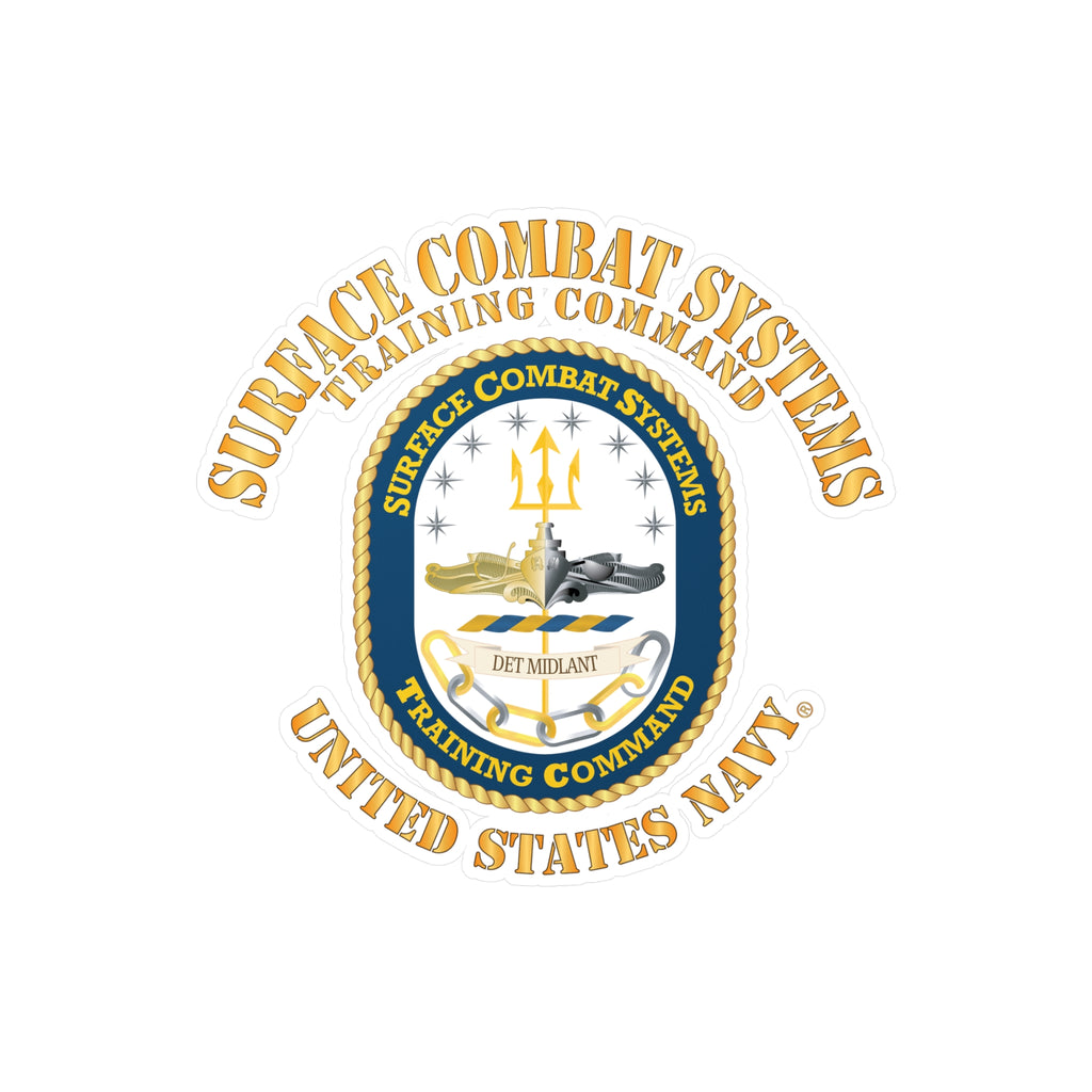 Kiss-Cut Vinyl Decal - Navy - Surface Combat Systems Training Command - DET MIDLANT
