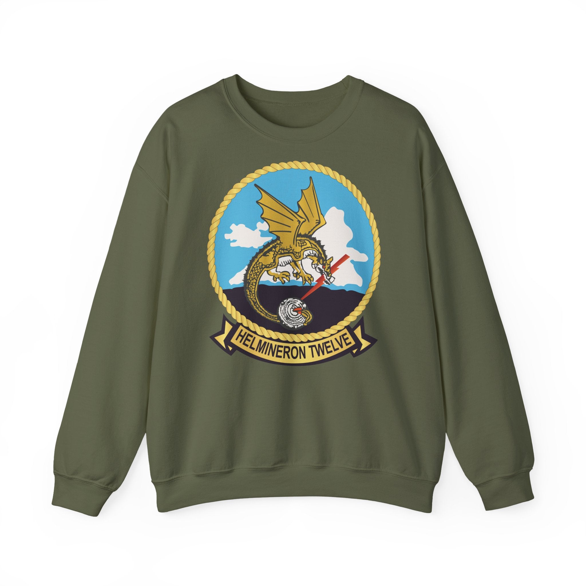 Unisex Heavy Blend™ Crewneck Sweatshirt - Navy - Helmineron Twelve (HM-12) wo Txt