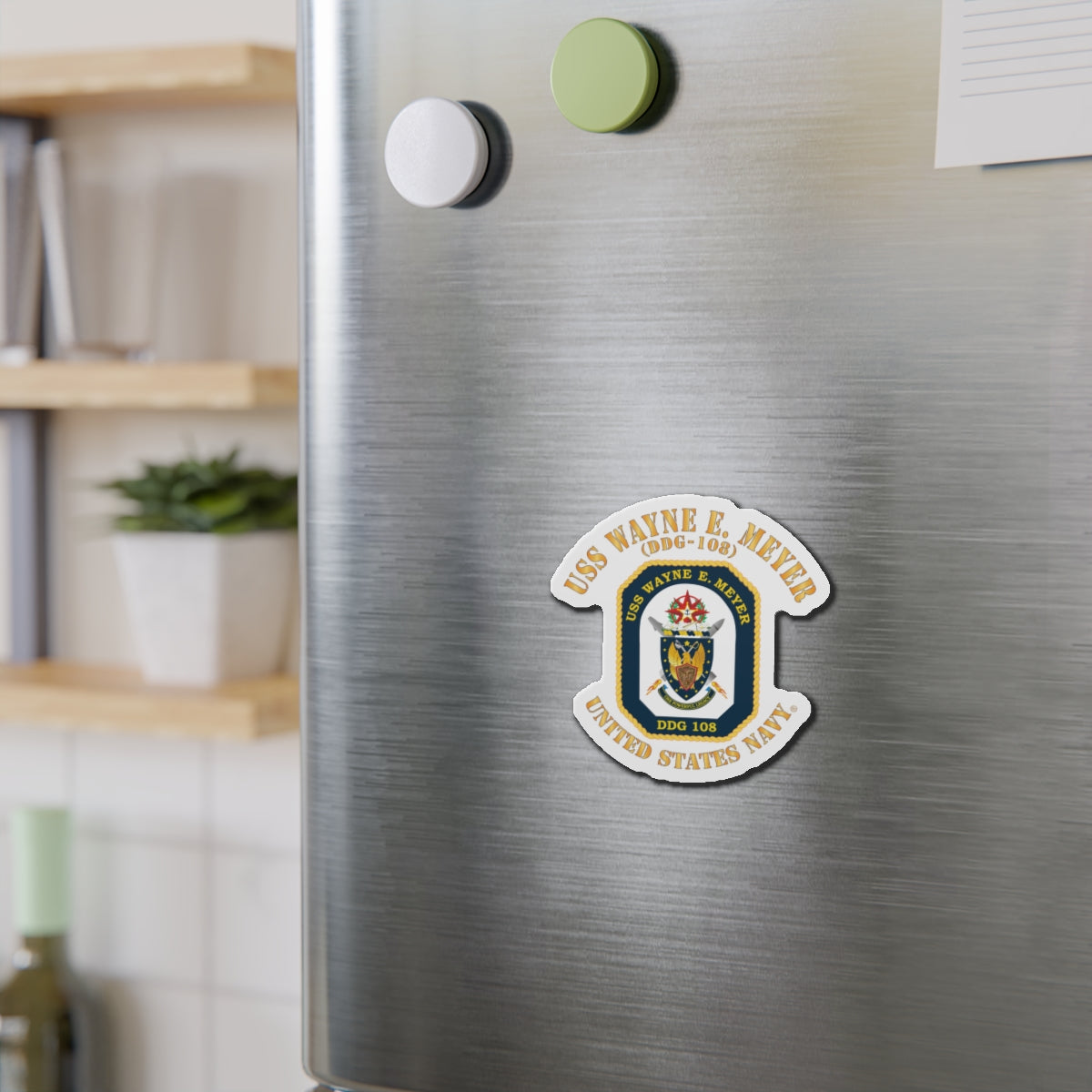 Die-Cut Magnet - Navy - USS Wayne E. Meyer (DDG-108) X 300