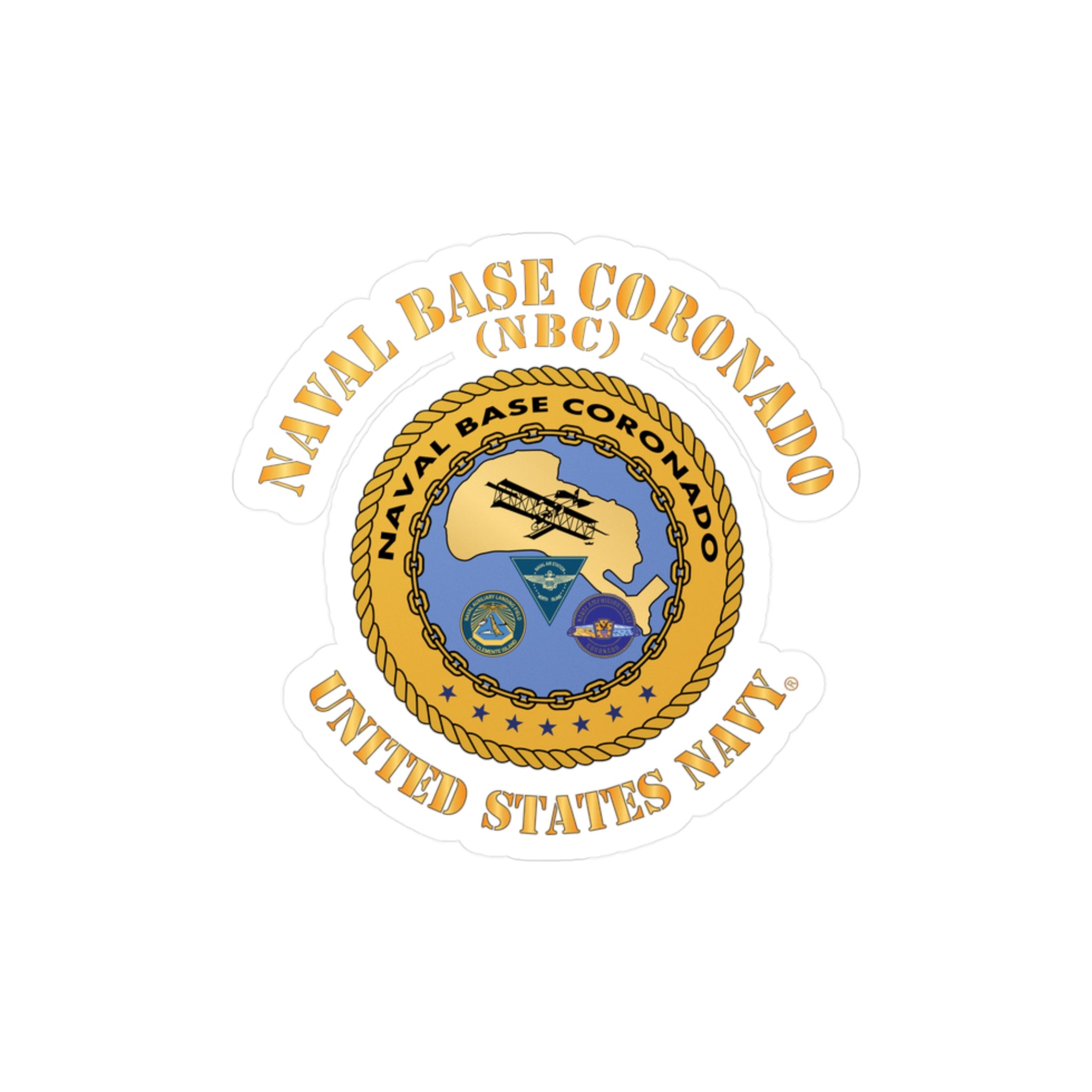 Kiss-Cut Vinyl Decal - Navy - Naval Base Coronado(NBC)