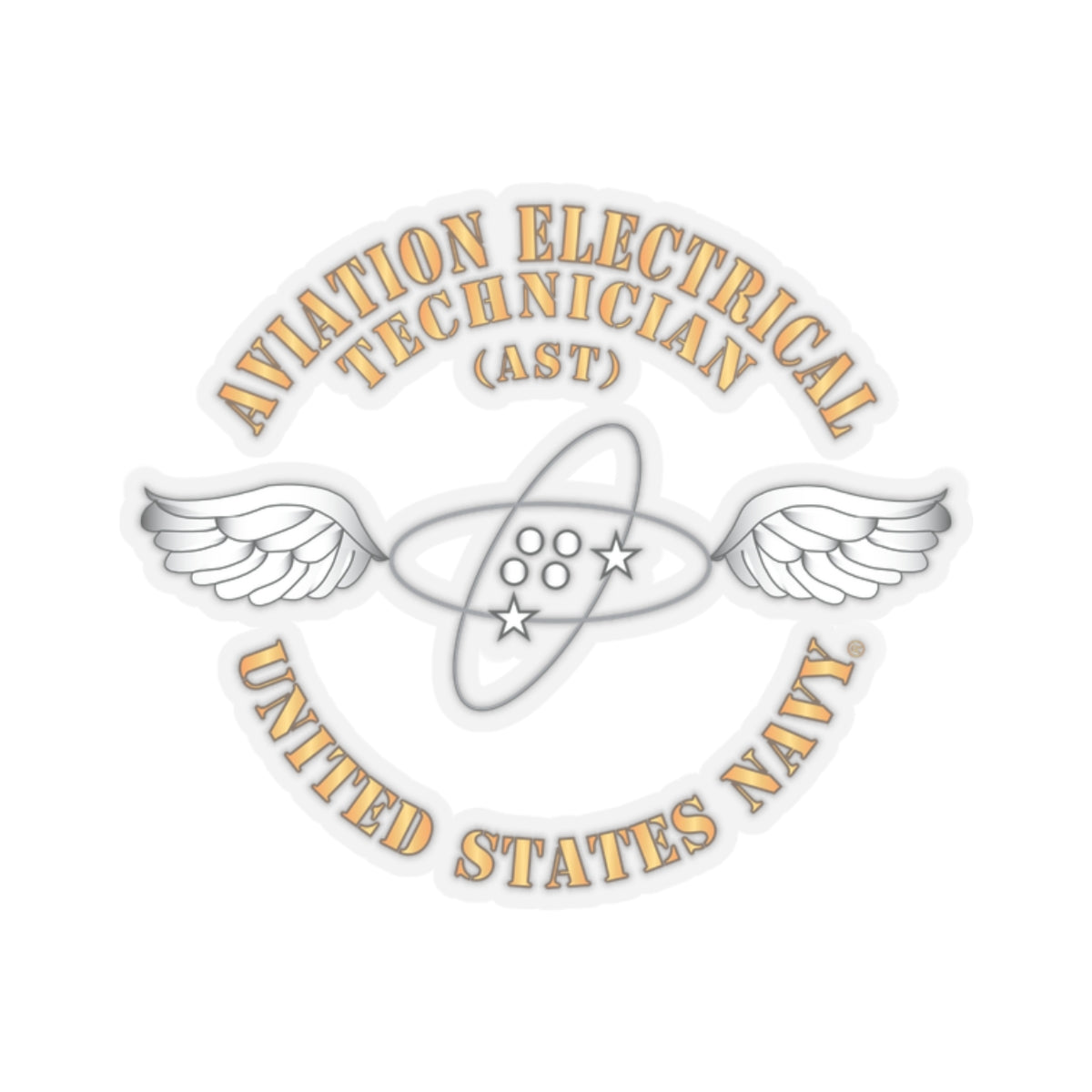 Kiss-Cut Stickers - Navy - Rate - Aviation Electrical Technician (AST)