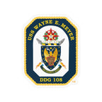 Kiss-Cut Vinyl Decal - Navy - USS Wayne E. Meyer (DDG-108) wo txt X 300