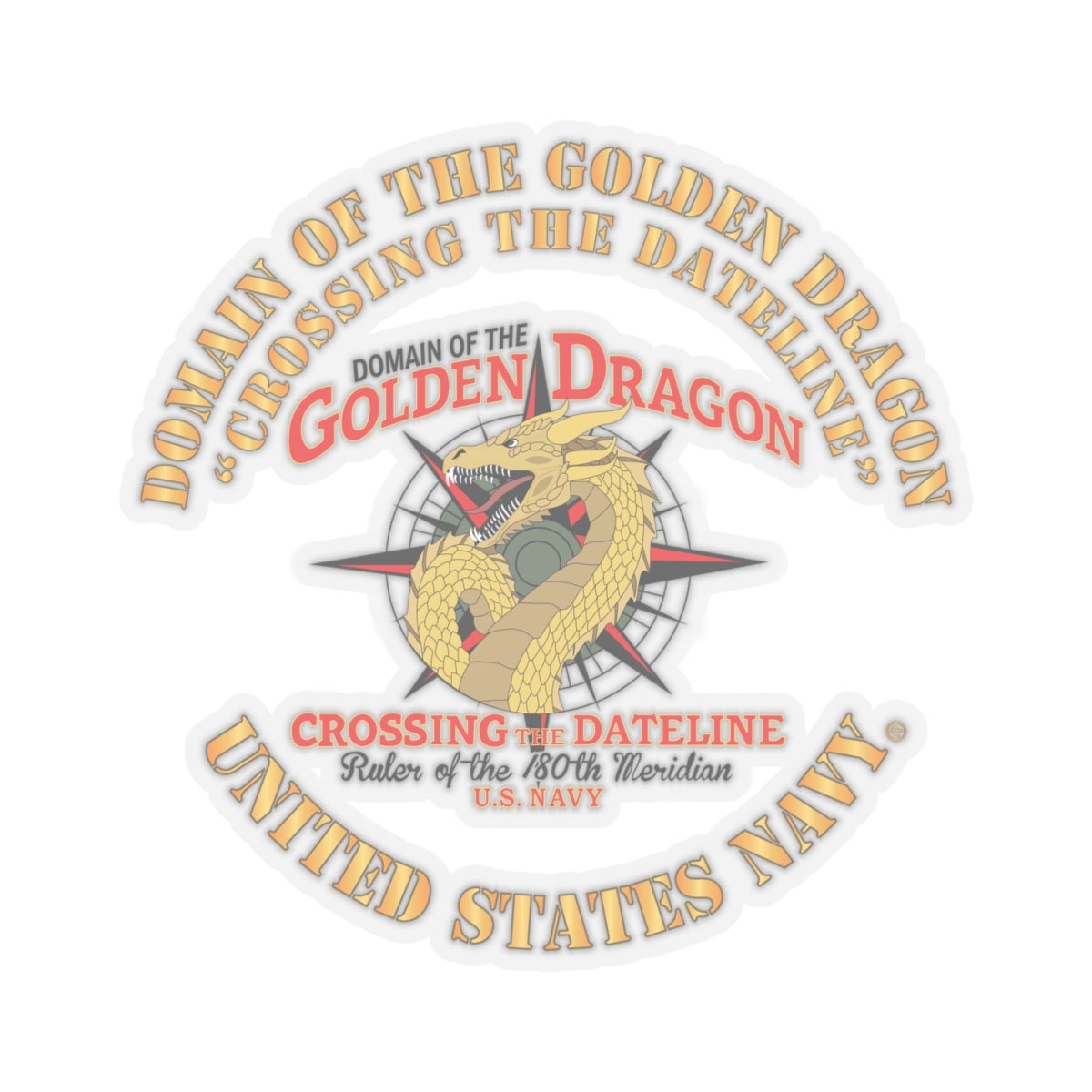 Kiss-Cut Stickers - Navy -  Domain of the Golden Dragon