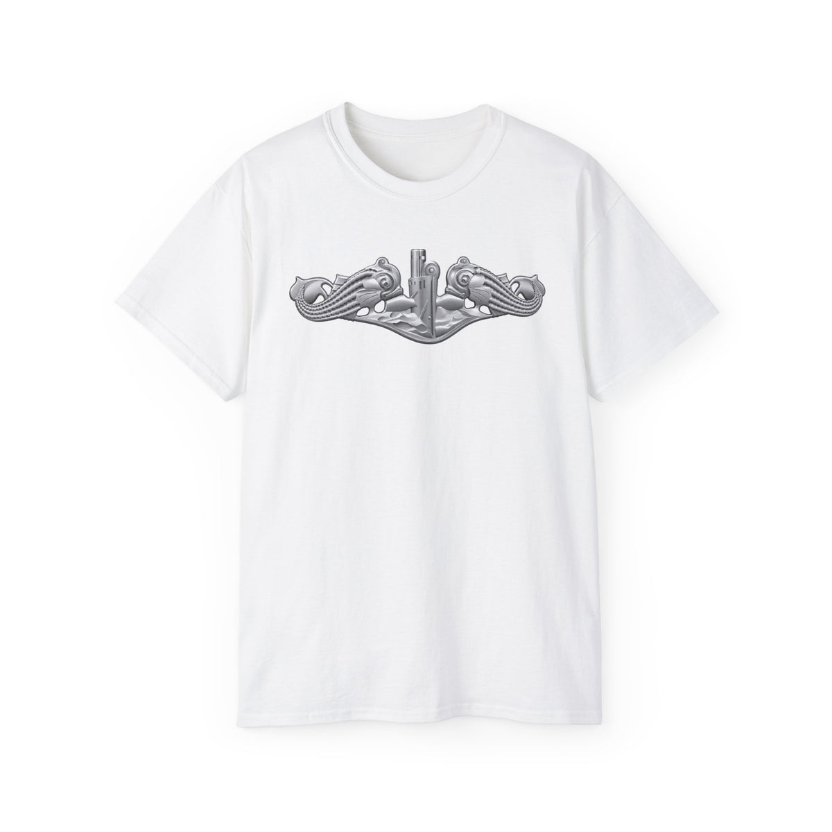 Unisex Ultra Cotton T-Shirt - Navy - Badge - Submarine Warfare wo txt - Enlisted - 3D - Enhanced