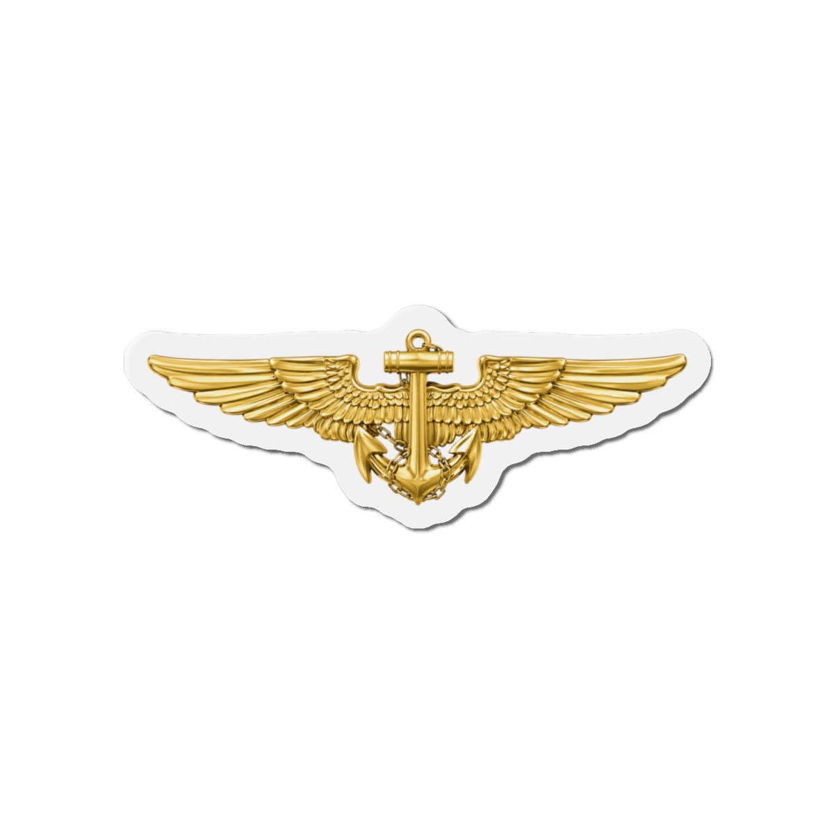 Die-Cut Magnet - Navy - Badge - Naval Aviator Wings wo txt - 3D - Enhanced