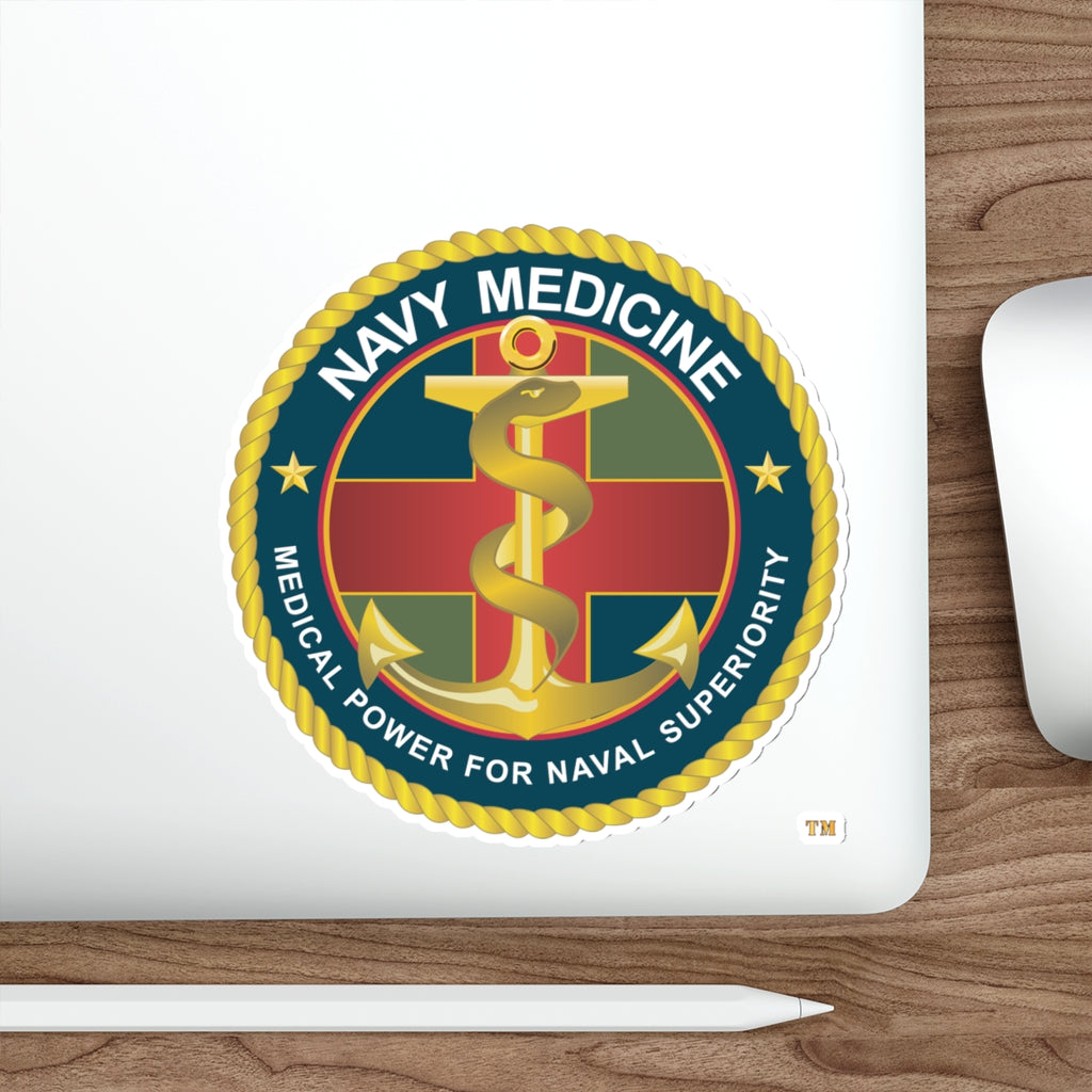 Die-Cut Vinyl Sticker - Navy Medicine - Medical Power for Naval Superiority wo Txt X 300