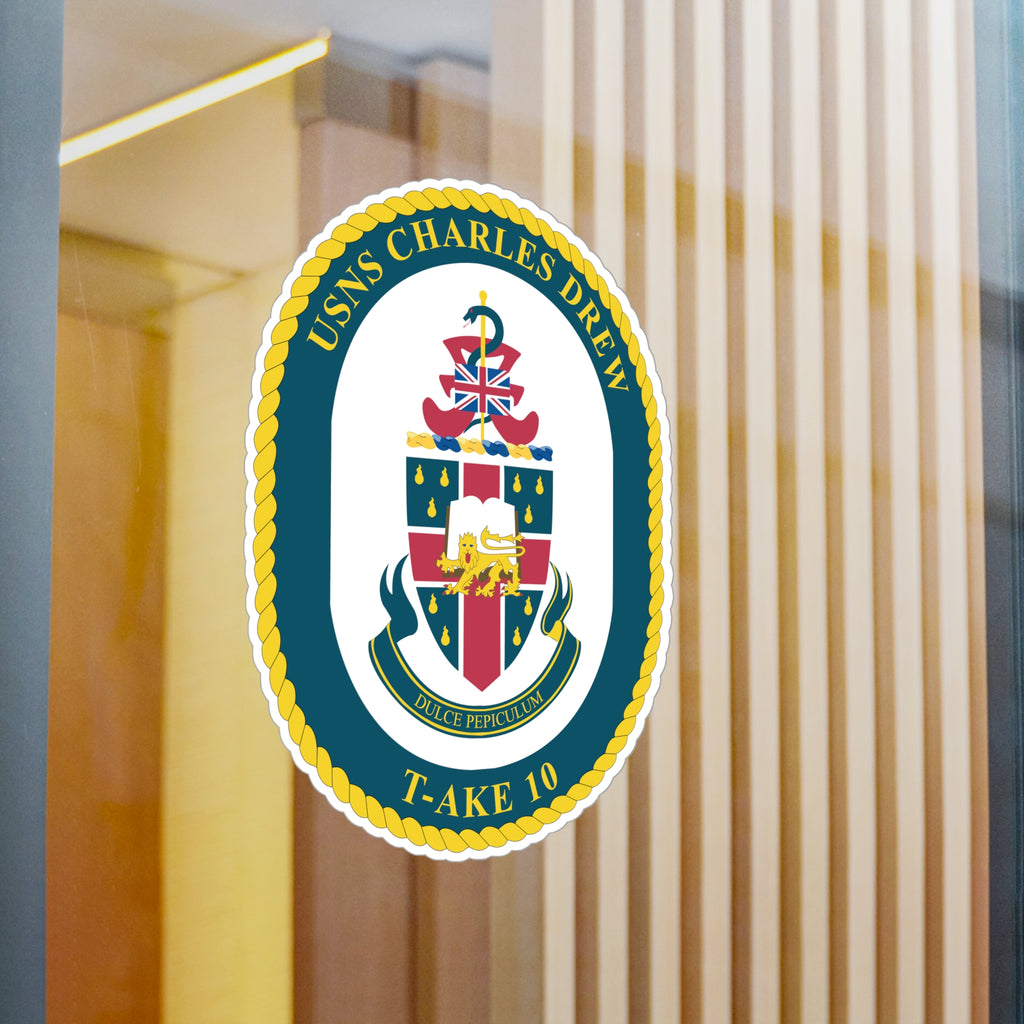 Kiss-Cut Vinyl Decal - Navy - USNS Charles Drew (T-AKE 10) wo txt