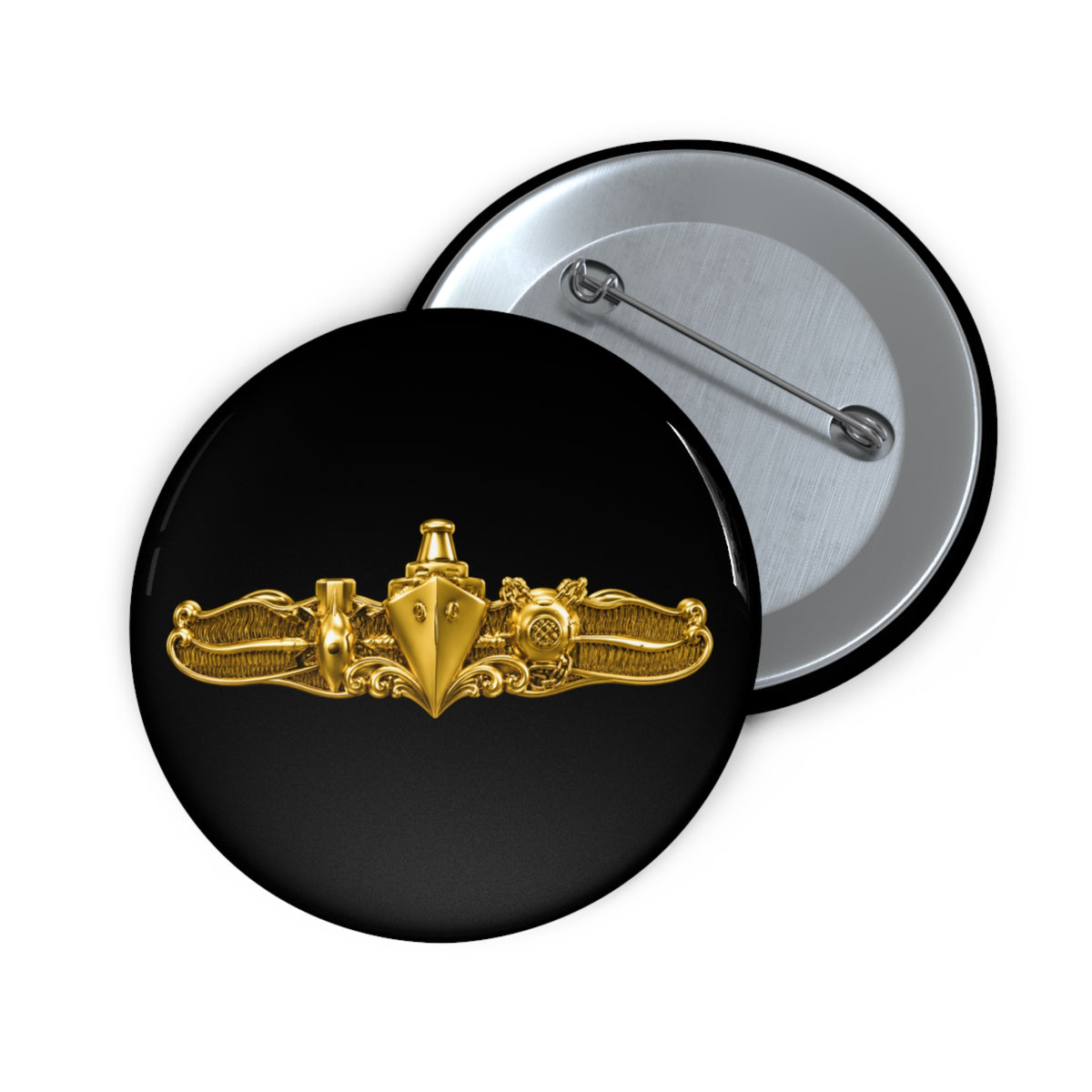 Pin Button - Navy - Badge - Special Operations Warfare (SO) wo txt - 3D - Enhanced
