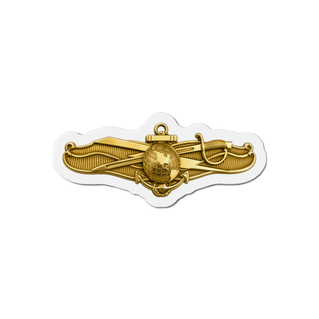 Die-Cut Magnet - Navy - Badge - Information Warfare wo txt - Officer - 3D - Enhanced