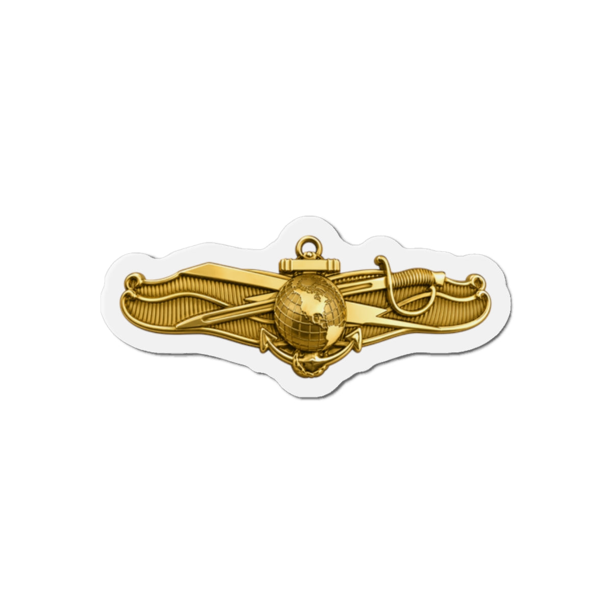 Die-Cut Magnet - Navy - Badge - Information Warfare wo txt - Officer - 3D - Enhanced