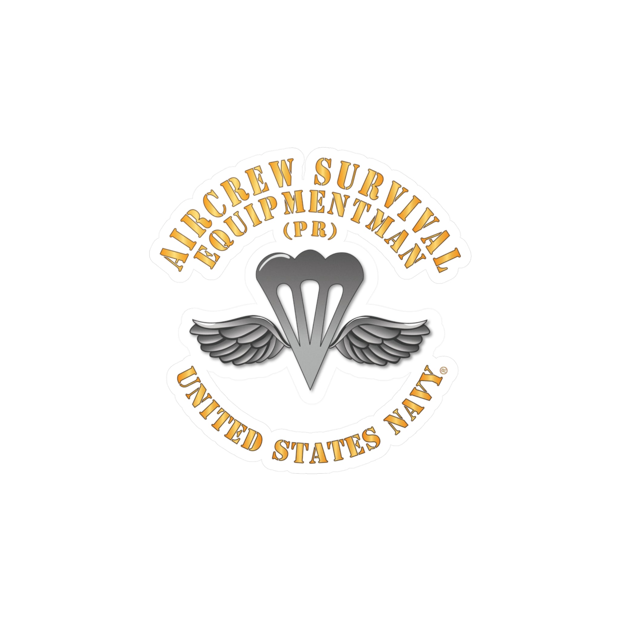 Kiss-Cut Vinyl Decal - Navy - Rate - Aircrew Survival Equipmentman (PR)