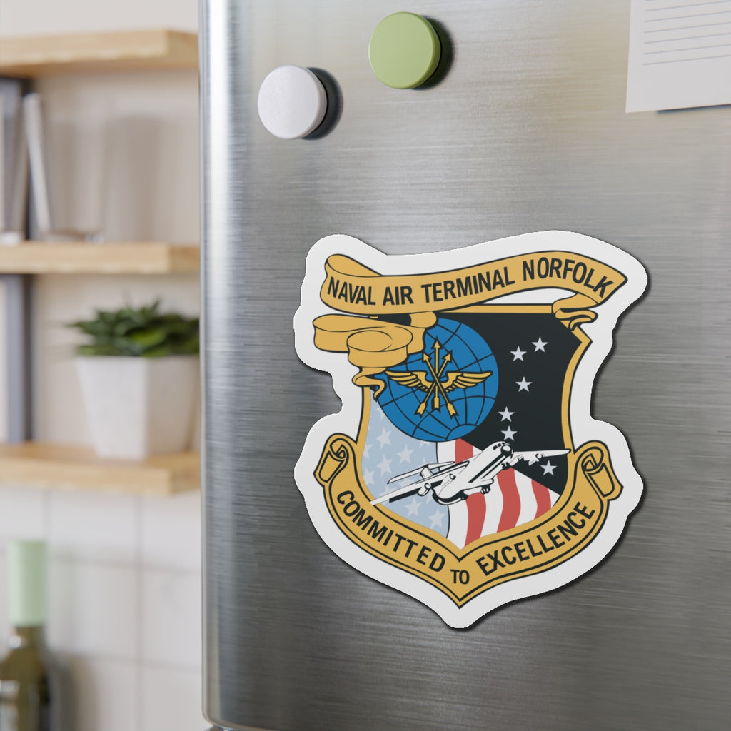 Die-Cut Magnet - Navy - Naval Air Terminal Norfolk wo Txt