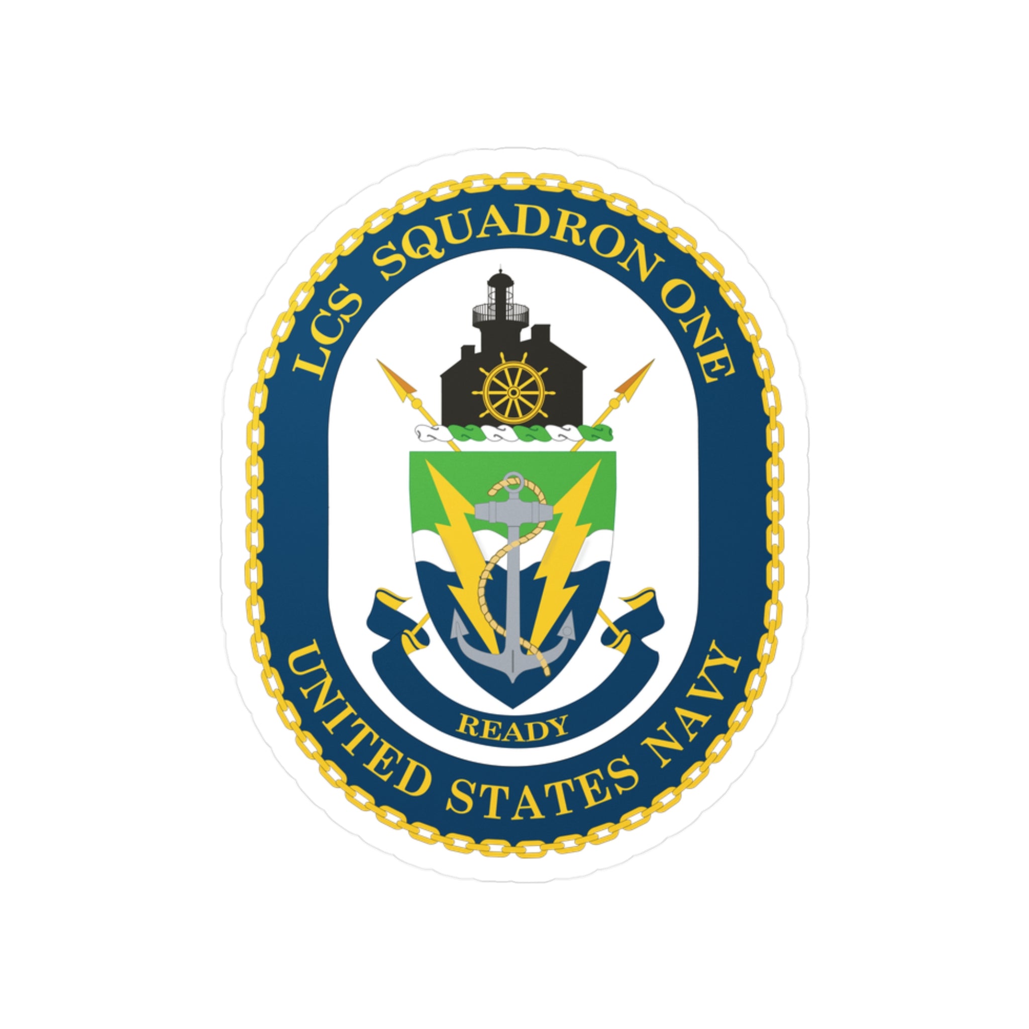 Kiss-Cut Vinyl Decal - Navy - LCS Squadron One (LCSRON 1) wo txt
