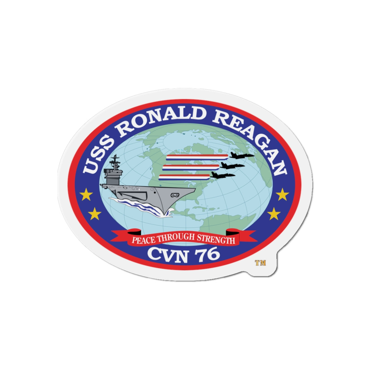 Die-Cut Magnet - Navy - USS Ronald Reagan (CVN-76) wo txt X 300