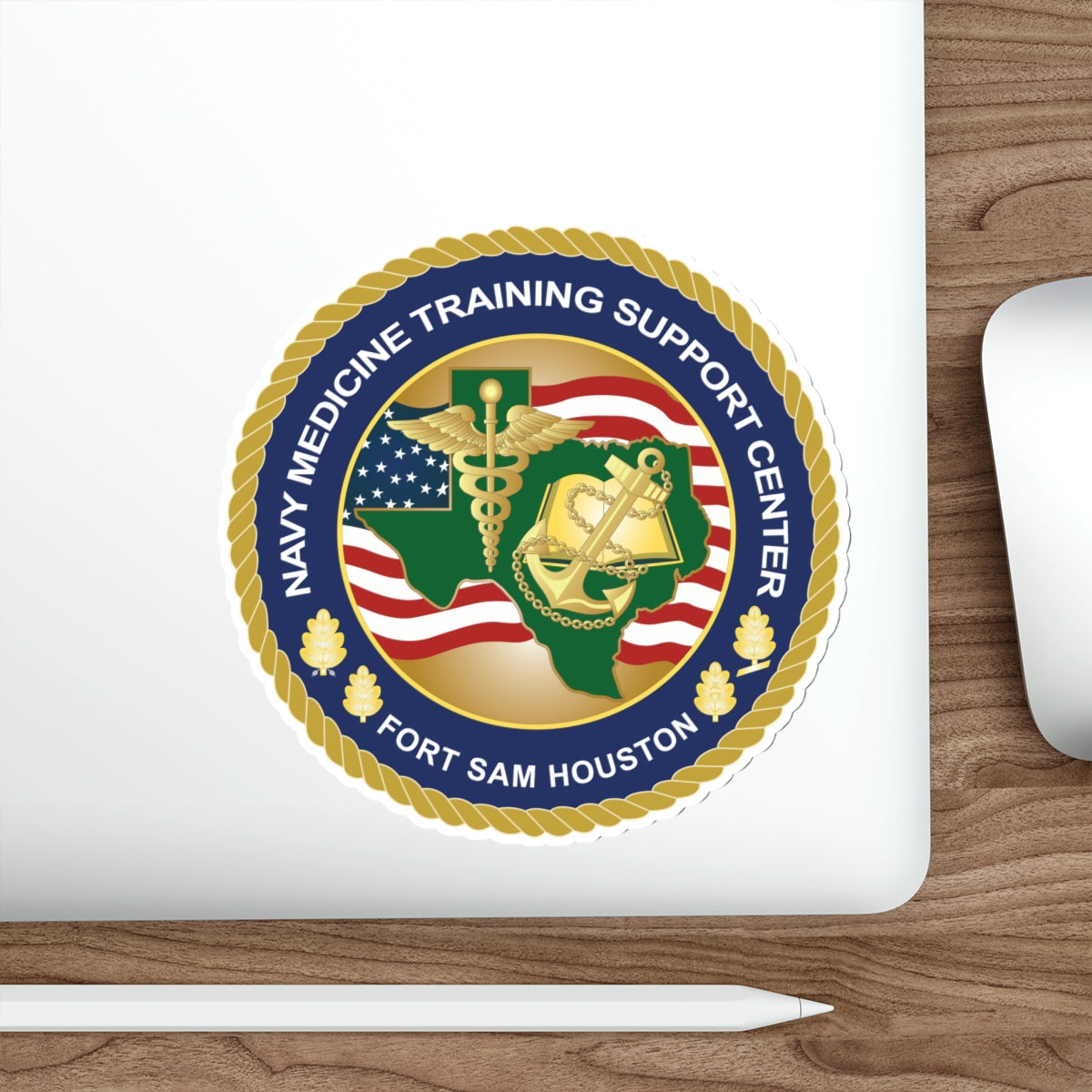 Die-Cut Vinyl Sticker - Navy Medicine Training Support Center wo txt X 300