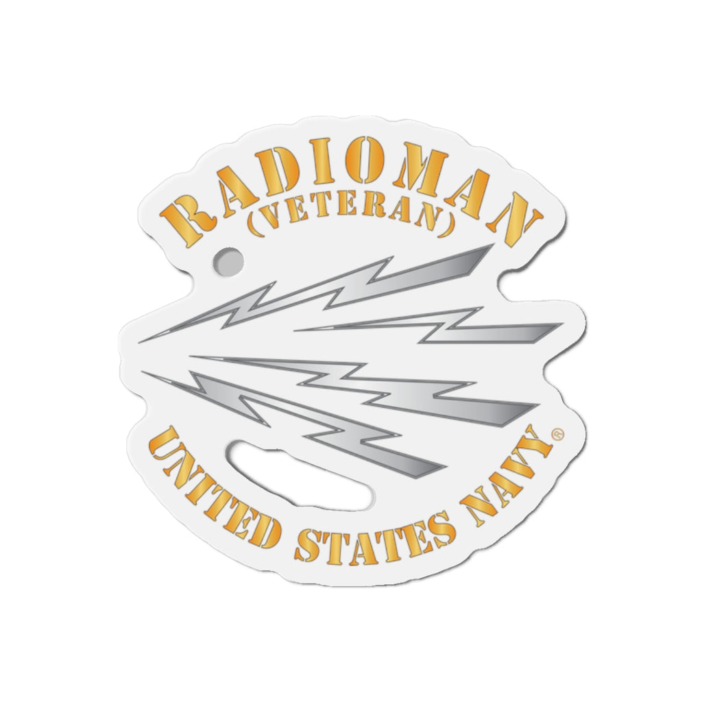 Die-Cut Magnet - Navy - Rate - Radioman (RM) - Veteran
